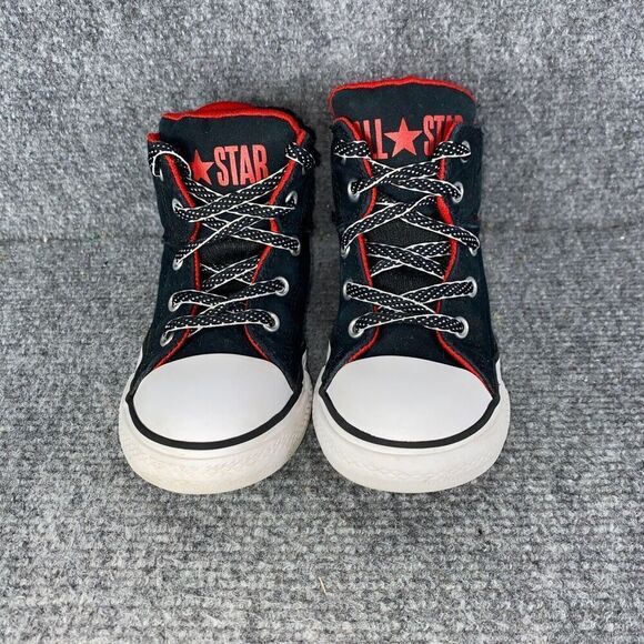 Converse Kids Black and Red Sneakers - Picture 2 of 10